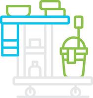 Cleaning Cart Bin Creative Icon Design vector