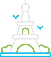 Eiffel Tower Creative Icon Design vector