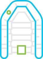 Inflatable Boat Bin Creative Icon Design vector