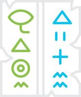 Hieroglyph Bin Creative Icon Design vector
