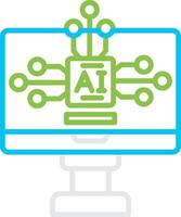 Artificial Intelligence Bin Creative Icon Design vector