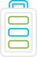 Full Battery Creative Icon Design vector