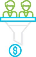 Conversion Rate Bin Creative Icon Design vector