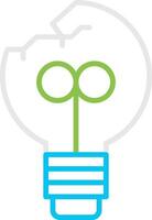 Light Bulb Bin Creative Icon Design vector