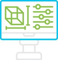Simulation Bin Creative Icon Design vector
