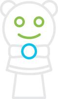 Puppet Show Bin Creative Icon Design vector