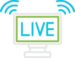 Live Streaming Creative Icon Design vector