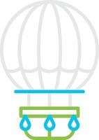 Hot Air Balloon Bin Creative Icon Design vector