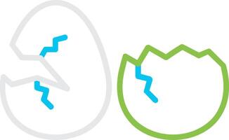 Broken Eggs Bin Creative Icon Design vector