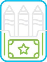 Crayons Bin Creative Icon Design vector