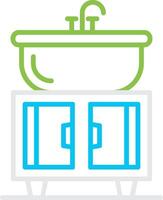 Washbasin Bin Creative Icon Design vector