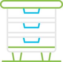 Chest Of Drawers Bin Creative Icon Design vector