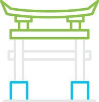 Torii Gate Bin Creative Icon Design vector