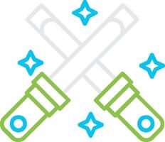 Glow Sticks Creative Icon Design vector
