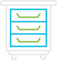 Bedside Table Creative Icon Design vector