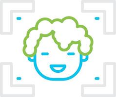 Face Detection Creative Icon Design vector
