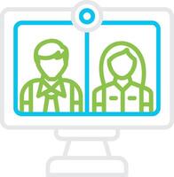 Online Interview Creative Icon Design vector