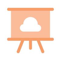 Cloud on presentation board concept icon of cloud presentation vector