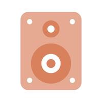 Audio speaker design in in trendy style, isolated on white background vector