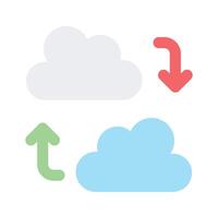 Cloud transfer design isolated on white background vector