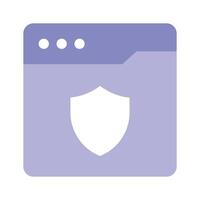 Icon of secure website in modern style, web page security design vector