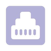 Modern and unique icon of ethernet port, editable vector
