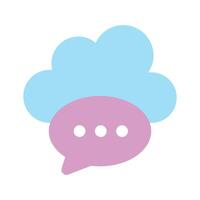 Get this beautiful and amazing icon of cloud communication in modern style vector