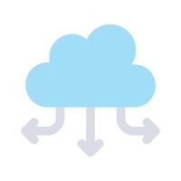 Get this creative icon of cloud network in trendy style vector