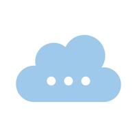 Three dots on cloud showing concept icon of cloud menu vector