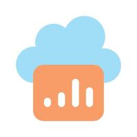 Grab this creatively designed icon of cloud analysis vector