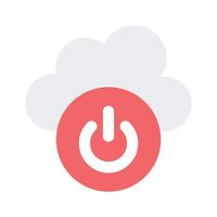 Cloud with off button icon of cloud off in trendy style vector