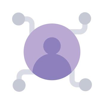 Get your hand on this creative icon of user network vector