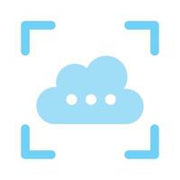 Three dots on cloud showing concept icon of cloud menu vector