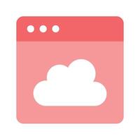 Cloud inside website icon of cloud website, ready to use vector