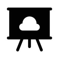 Cloud on presentation board concept icon of cloud presentation vector