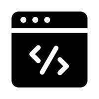 Well designed icon of website development, programming vector