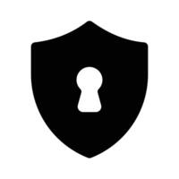 Modern icon of security, checkmark inside protection shield vector