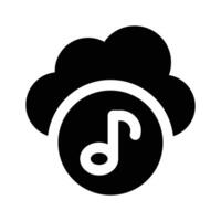 Creatively designed icon of cloud music, ready to use in websites and mobile apps vector