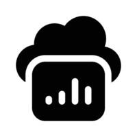 Grab this creatively designed icon of cloud analysis vector
