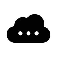 Three dots on cloud showing concept icon of cloud menu vector