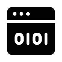Creatively crafted icon of binary web, ready to use vector