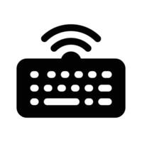 Icon of wireless keyboard in modern style vector