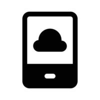 Cloud computing, mobile with cloud, icon of mobile cloud vector