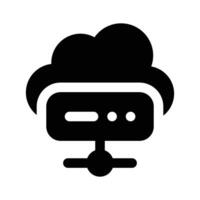 Cloud server, data storage, premium of online data storage vector
