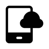 Cloud computing, mobile with cloud, icon of mobile cloud vector