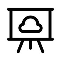 Cloud on presentation board concept icon of cloud presentation vector