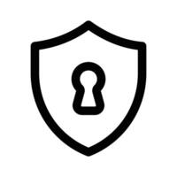 Modern icon of security, checkmark inside protection shield vector