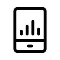 Data chart inside mobile showing of mobile data analysis in trendy style vector