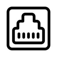 Modern and unique icon of ethernet port, editable vector