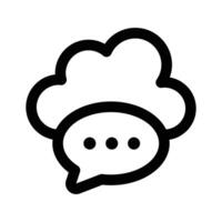 Get this beautiful and amazing icon of cloud communication in modern style vector